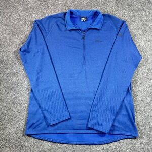 Eddie Bauer 1/2 Zip First Ascent Pullover XLT Blue Thermal Air High Route Grid